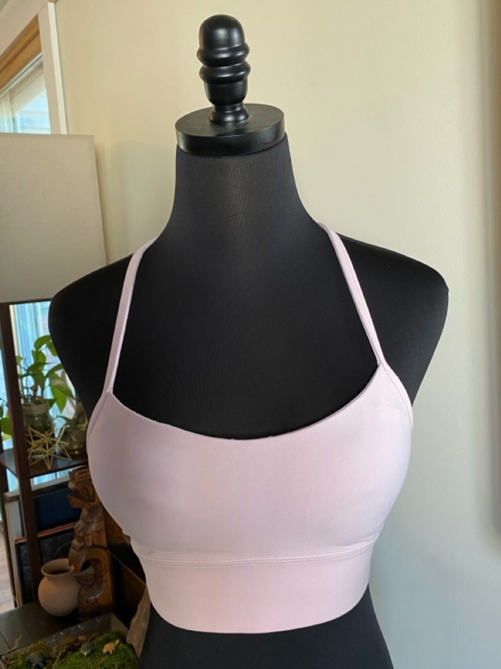 Lululemon Energy Longline Bra Pastel Pale Pink Women's Bra Size 8